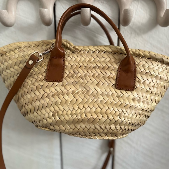 Zara Straw Bag with Leather Straps - Picture 5 of 10